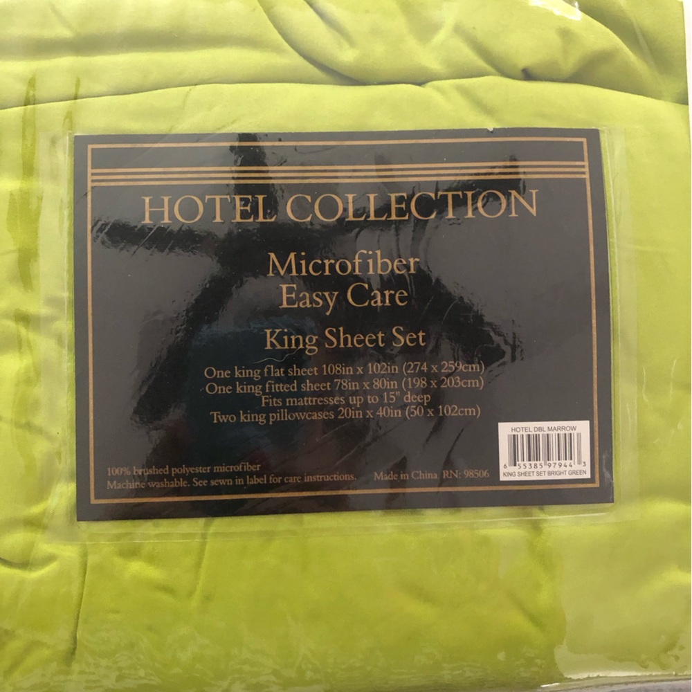 HC COLLECTION King Size Sheet Set - Sheets & Pillowcases w/ 15 in Deep Pockets